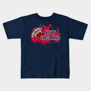 New England Football Retro Vintage For Game Day Kids T-Shirt